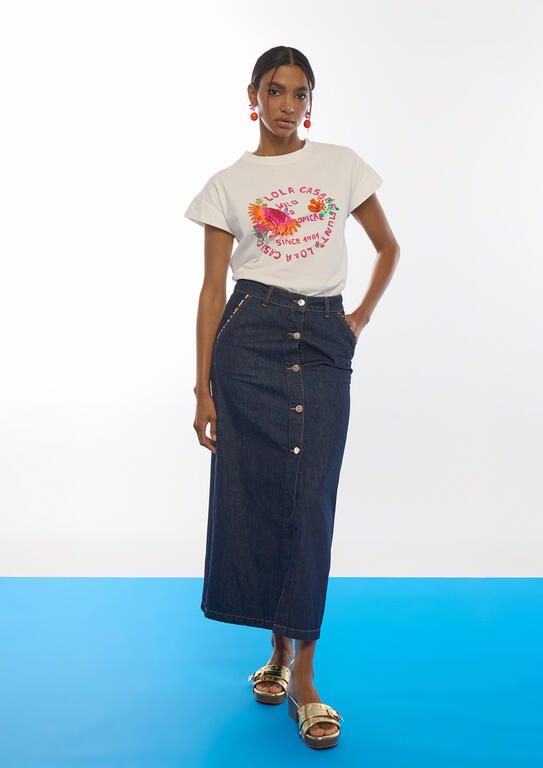 Camiseta Lola Casademunt loro con plumas