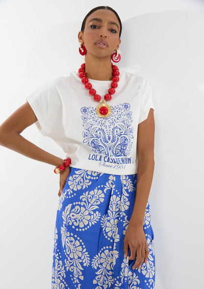 Camiseta Lola Casademunt boho BLANCO